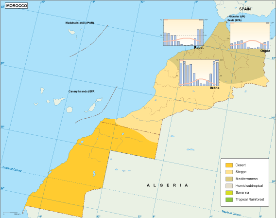 Morocco climate map
