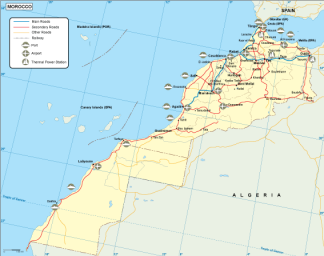 Morocco transportation map