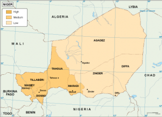 Niger economic map