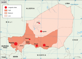Niger population map