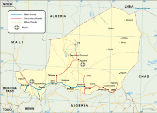 Niger transportation map