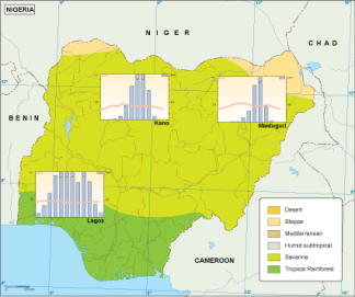 Nigeria climate map