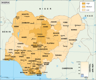 Nigeria economic map
