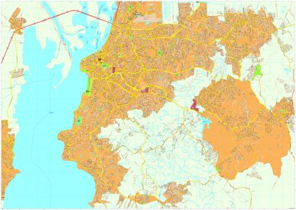 Porto Alegre vector map