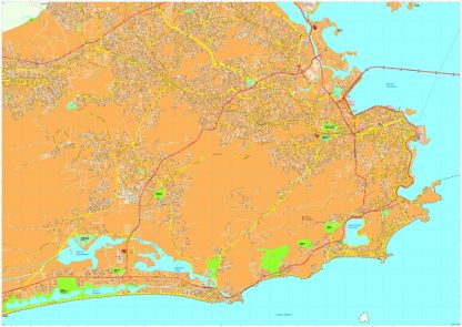 Rio de janeiro vector map