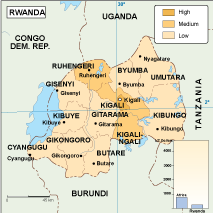 Rwanda economic map