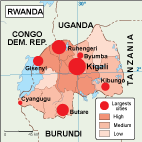 Rwanda population map