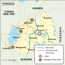 Rwanda transportation map