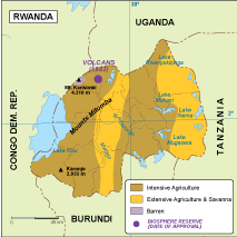 Rwanda vegetation map