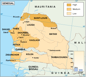 Senegal economic map