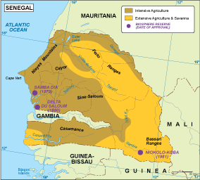 Senegal vegetation map