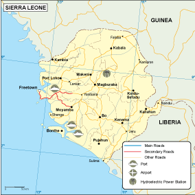 Sierra Leone transportation map