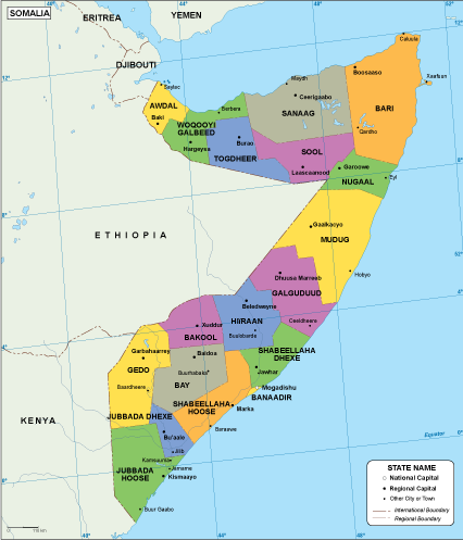 Somalia EPS map