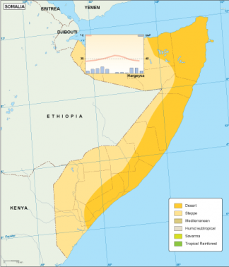 Somalia climate map