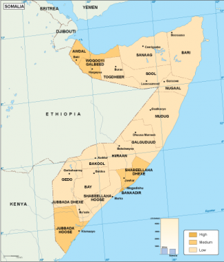Somalia economic map