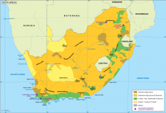 South Africa vegetation map
