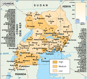 Uganda economic map