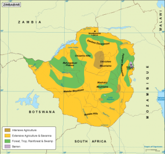 Zimbabwe vegetation map