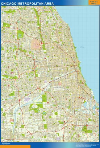 chicago vector map