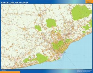 mapa vectorial barcelona gran area