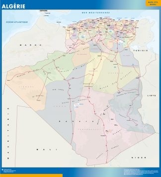 wall map algeria