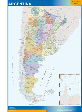 wall map argentina