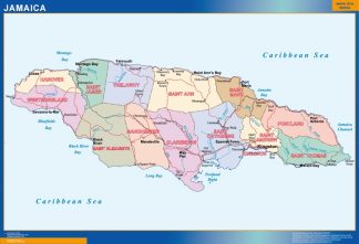 wall map jamaica
