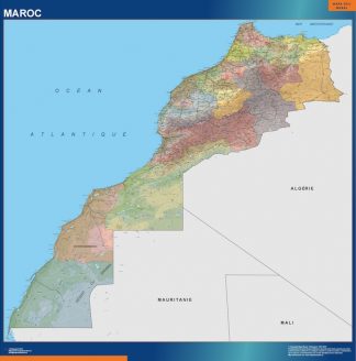 wall map morocco