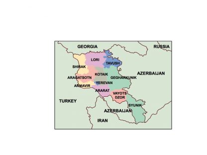 armenia presentation map