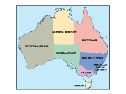 australia presentation map