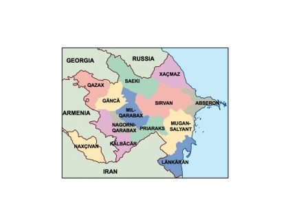 azerbaijan presentation map