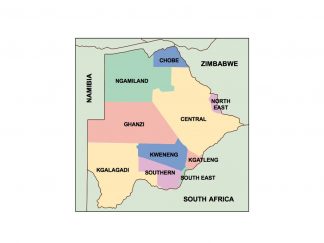botswana presentation map