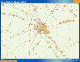 chalons en champagne wall map