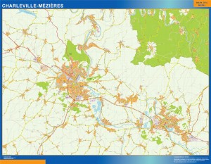 charleville mezieres wall map