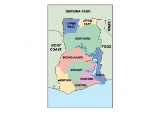 ghana presentation map