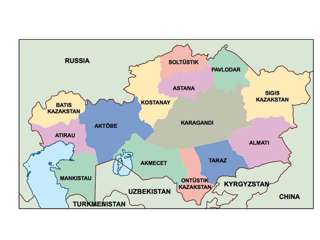 Labeled Map Of Kazakhstan World Map Blank And Printab - vrogue.co