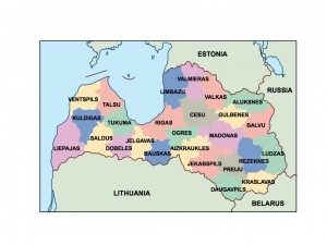 latvia presentation map