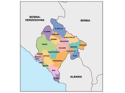 montenegro presentation map