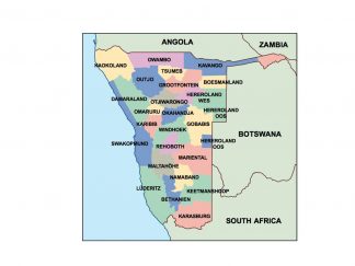 namibia presentation map