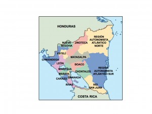 nicaragua presentation map