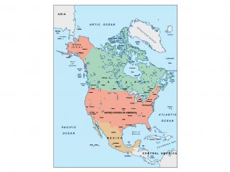 north america presentation map
