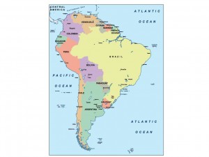 south america presentation map