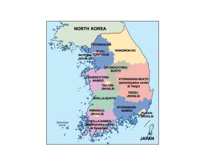 south korea presentation map