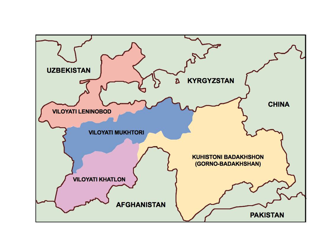 tajikistan presentation map | Vector World Maps