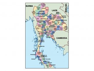 thailand presentation map