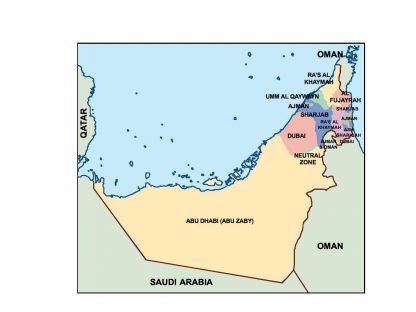 united arab emirates presentation map