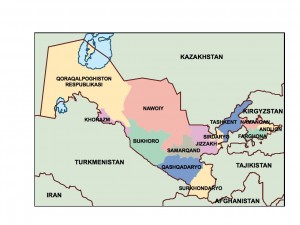 uzbekistan presentation map