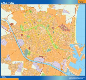 valencia wall map