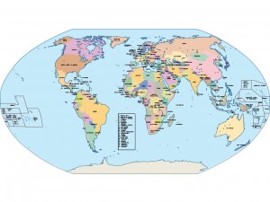 world globe presentation map