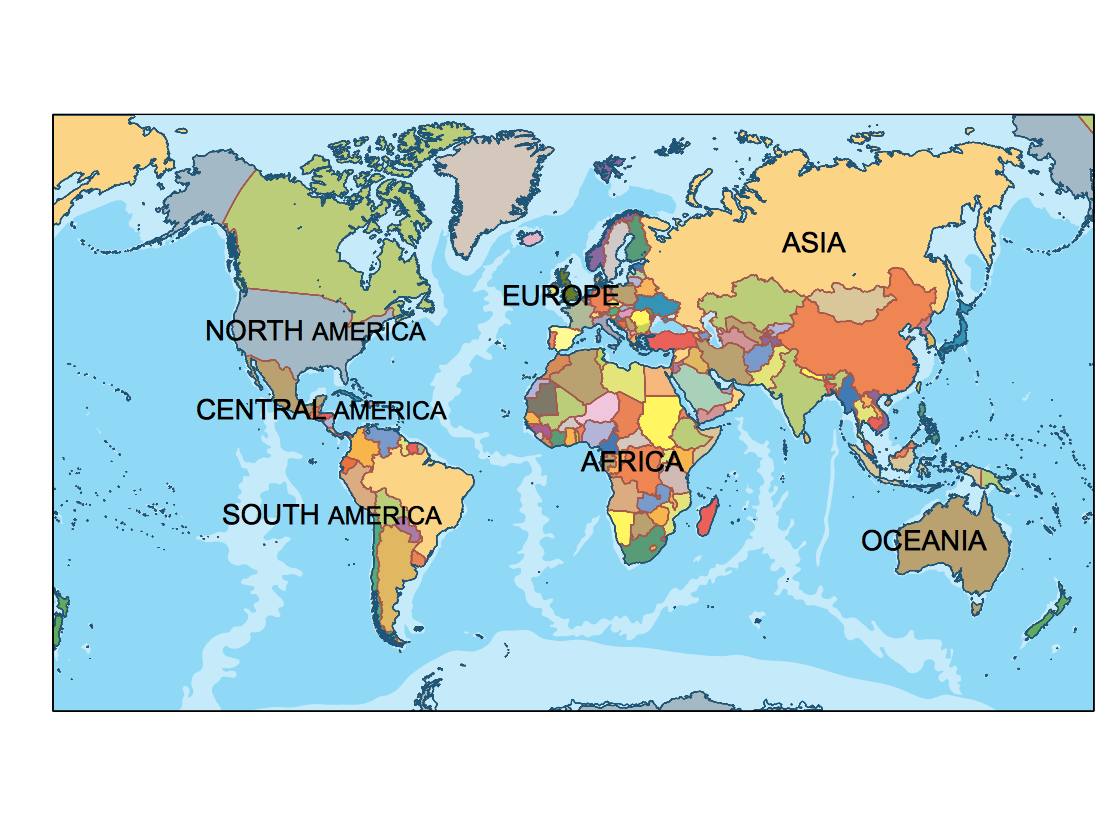 map of the world for presentation